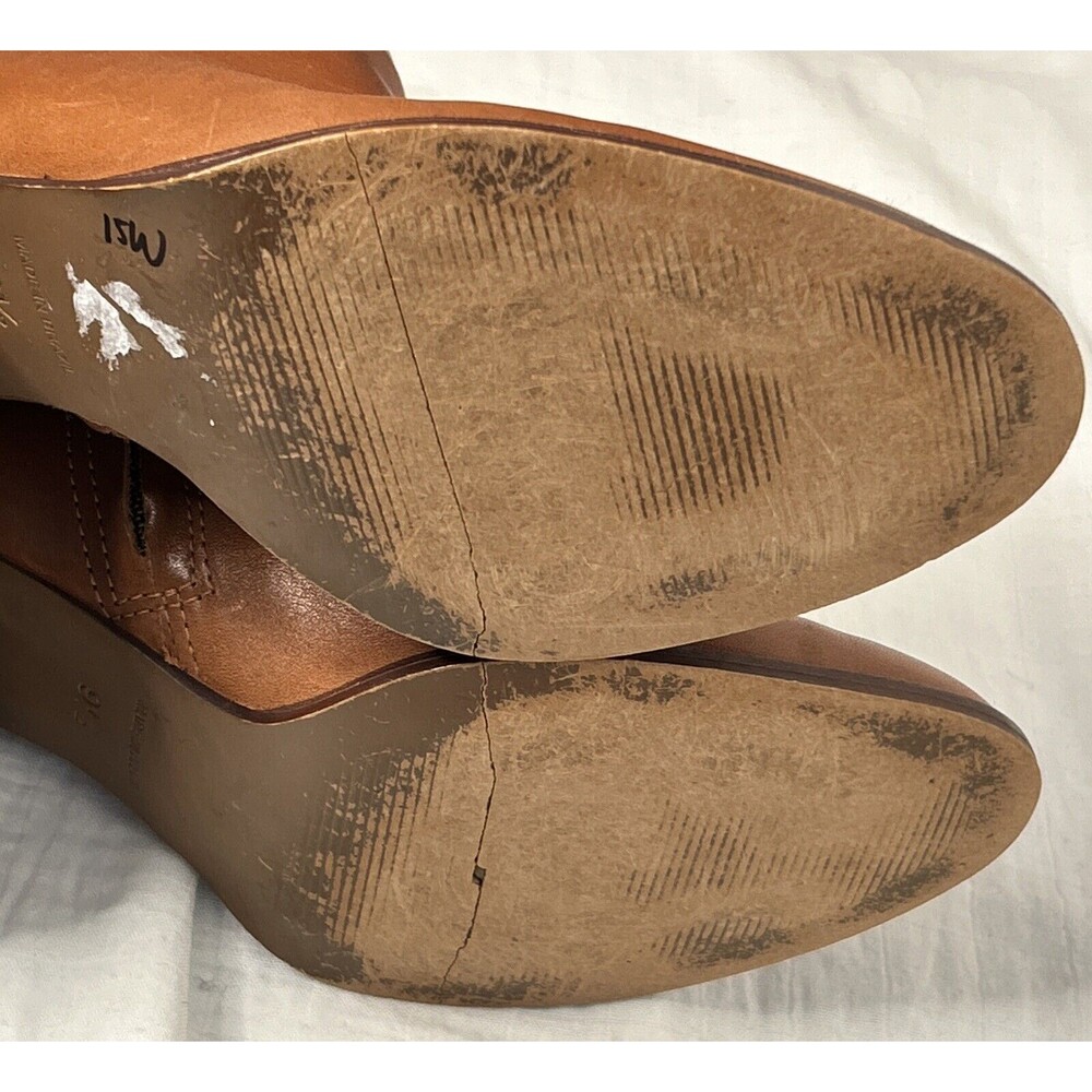 Madewell The Kelci Heeled Boot English Saddle Womens 9.5 AA190 Cracked Sole - Picture 4 of 7